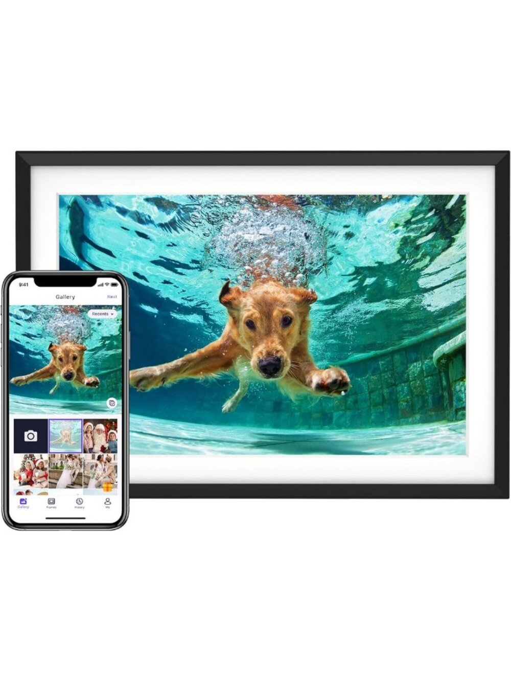 Euphro 10.1'' Digital Picture Frame with 32GB Storage, Digital Photo Frame with